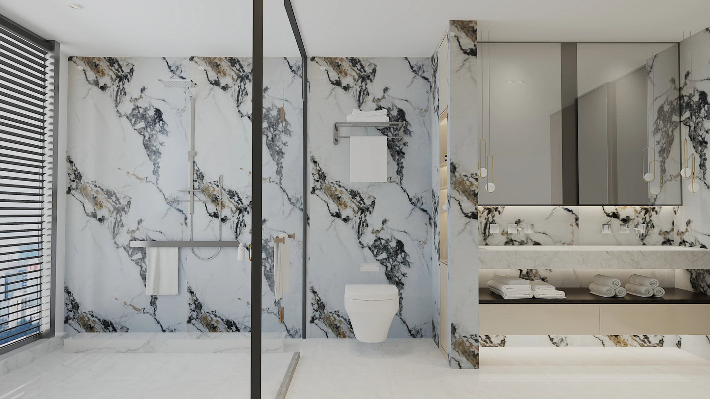 Calacatta Borghini Marble Wall Panel Sample 4*4 in