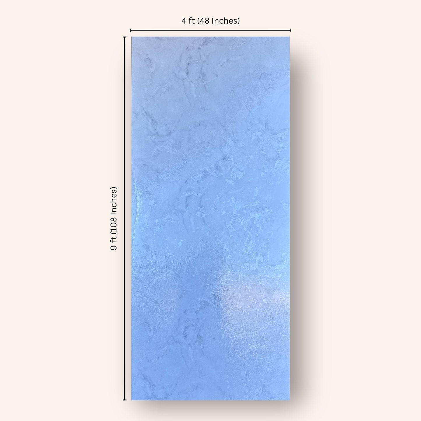 Ice Blue Marble Wall Panel (9ft * 4ft)