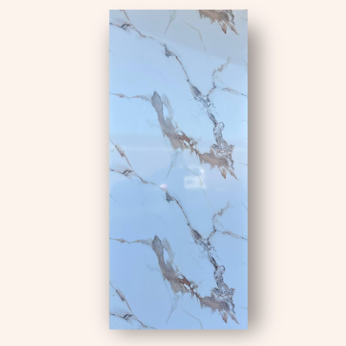 Frosted White Marble Wall Panel (9ft * 4ft)