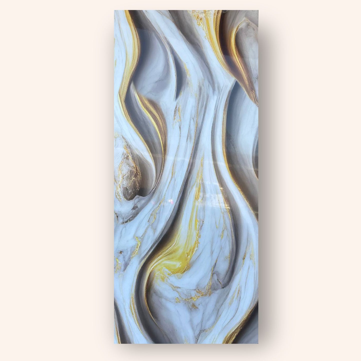Golden Wave Marble Wall Panel (9ft * 4ft)