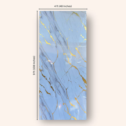 White Gold Vein Marble Wall Panel (9ft * 4ft)
