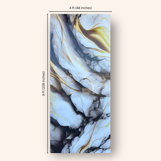 Obsidian Flow Marble Wall Panel (9ft * 4ft)